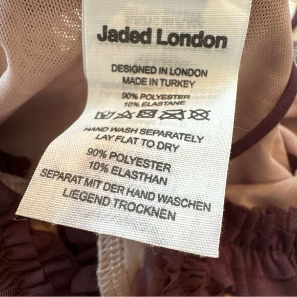 Jaded London Fatale Maxi Dress Open Neck Cut Out Sheer Floral Leopard Size 6 - Picture 6 of 9